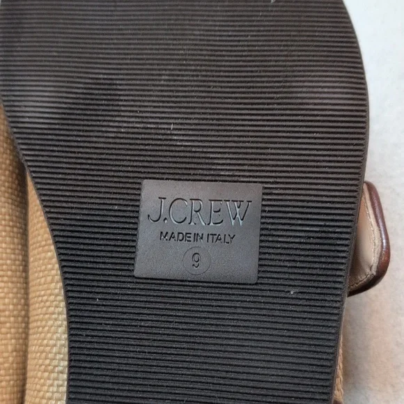 J Crew Carsen Made-in-Italy slingback sandals in faux raffia CJ835 Size 9 - Picture 7 of 10